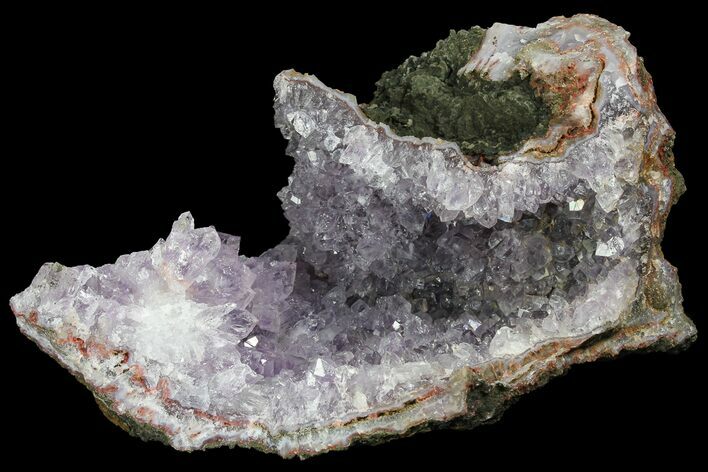 Amethyst Crystal Geode Section - Morocco #103246